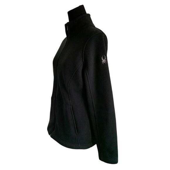 Spyder Women's Endure Full Zip Mid Wt Ribbed Stryke Jacket Black Medium - Picture 1 of 6